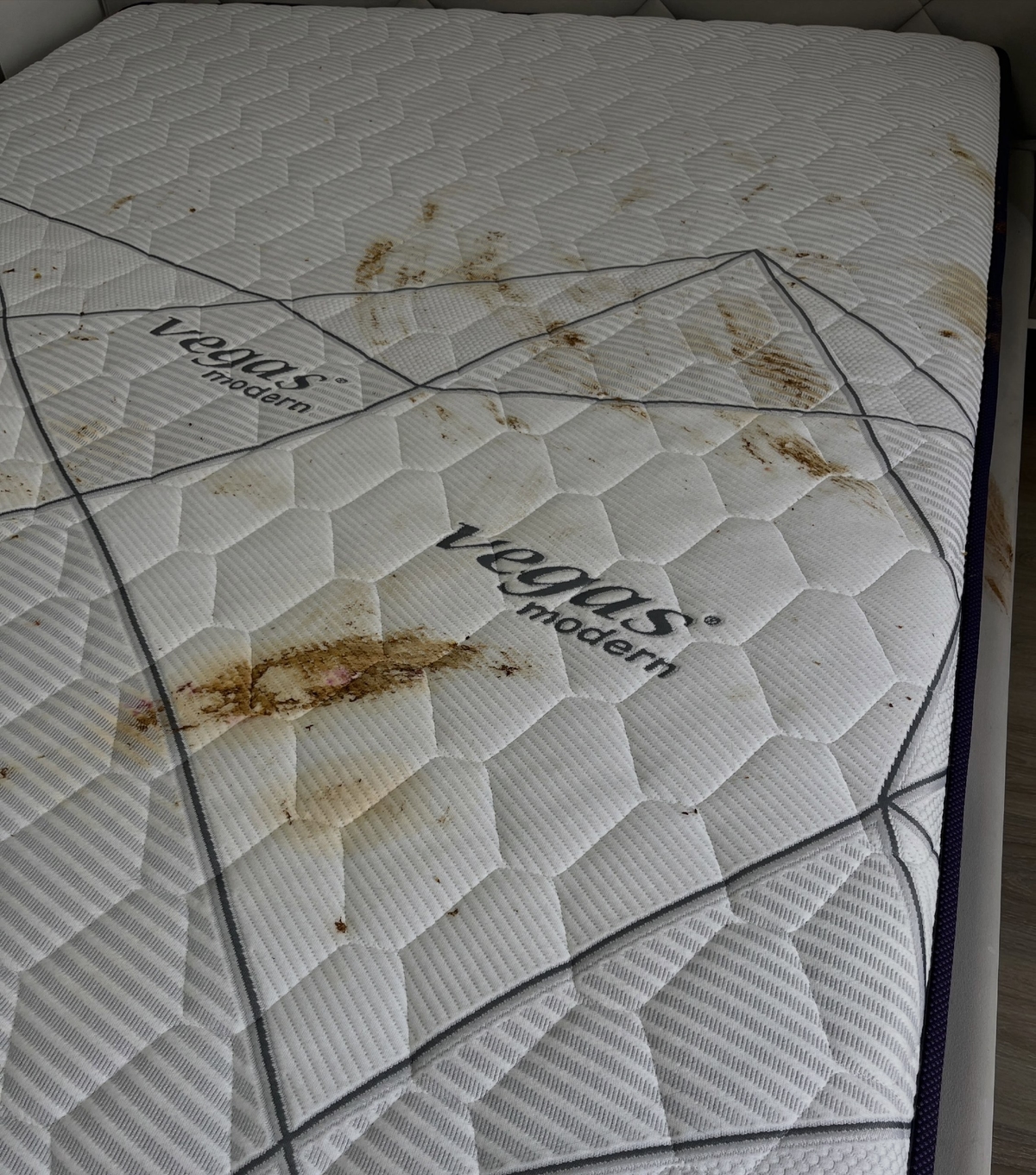 Mattress before cleaning